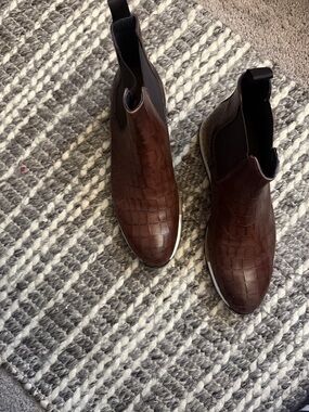 Angelo Pattotta Made Italian Crocodile Print Boot